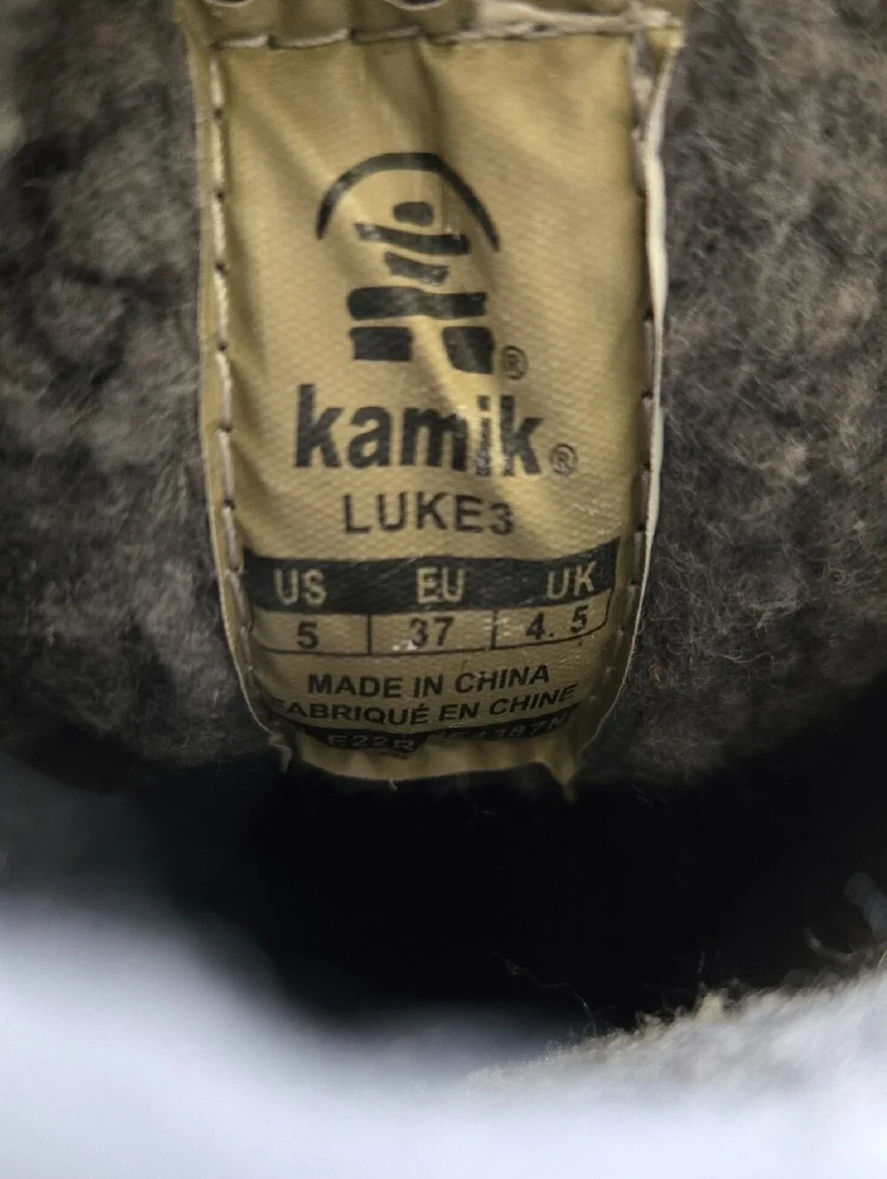 Kamik Luke 3 Kids Blue and Black Insulated Snow Boots Size 5 Big Boys